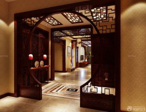 中式风格房子门洞造型装修效果图