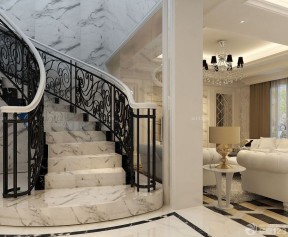 欧式楼梯装修效果图 两层半小别墅图片