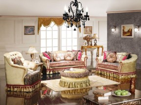 欧式新古典家具客厅组合沙发效果图片