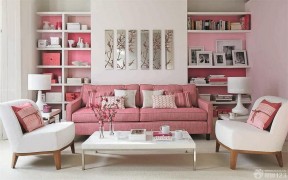 室内装修效果图欣赏 粉色墙面装修效果图片