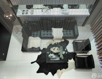 黑白風格客廳裝修設計效果圖片