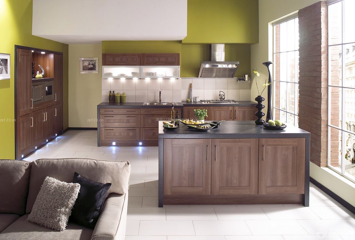 经典室内装修厨房实木橱柜效果图大全