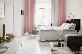 室内装修效果图大全 粉色窗帘装修效果图片