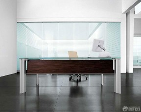 辦公室內裝修效果圖大全 玻璃隔斷墻