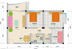 四房二廳房子設(shè)計(jì)平面圖大全