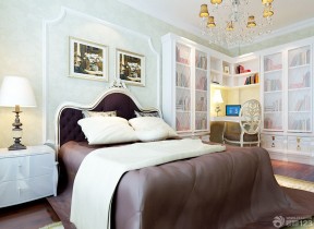 四房两厅设计图 双人床装修效果图片