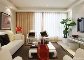 四房两厅客厅组合沙发装修效果图片
