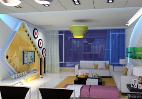 室內(nèi)裝修圖片效果圖 簡約式電視背景墻