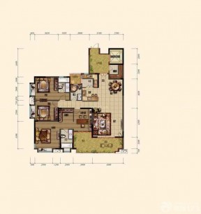 最新150平米四室兩廳室內平面圖戶型圖欣賞