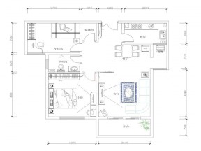 鄉(xiāng)村90平米兩室兩廳房屋平面圖設(shè)計(jì)2023