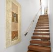家装90平米复式楼木楼梯装修效果图片