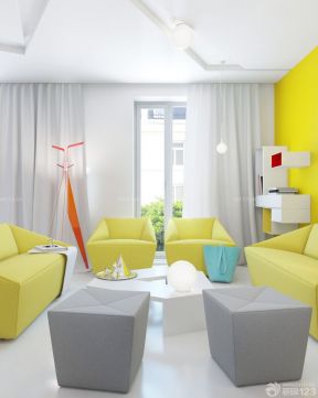 现代家庭室内客厅组合沙发装潢效果图片