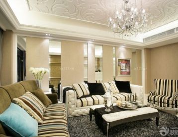 欧式风格客厅沙发颜色搭配装修效果