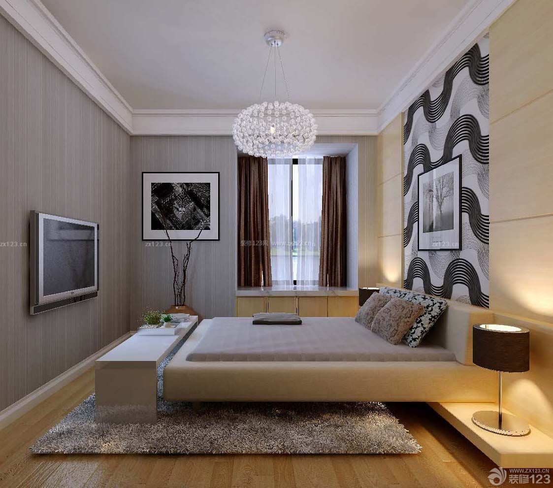 90平方房屋现代卧室装修设计图片欣赏