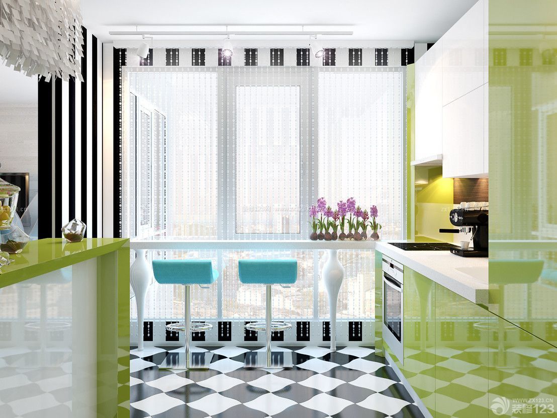 绚丽90平方三室一厅厨房设计效果图