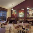 90平方米餐馆室内墙上装饰画装修效果图片