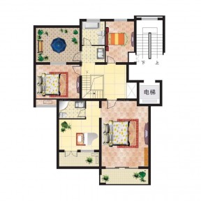 躍層式住宅房屋設(shè)計(jì)圖三室一廳欣賞