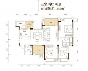 经典实用三房两厅户型图设计