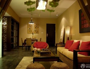 现代日式客厅沙发颜色搭配装修效果图