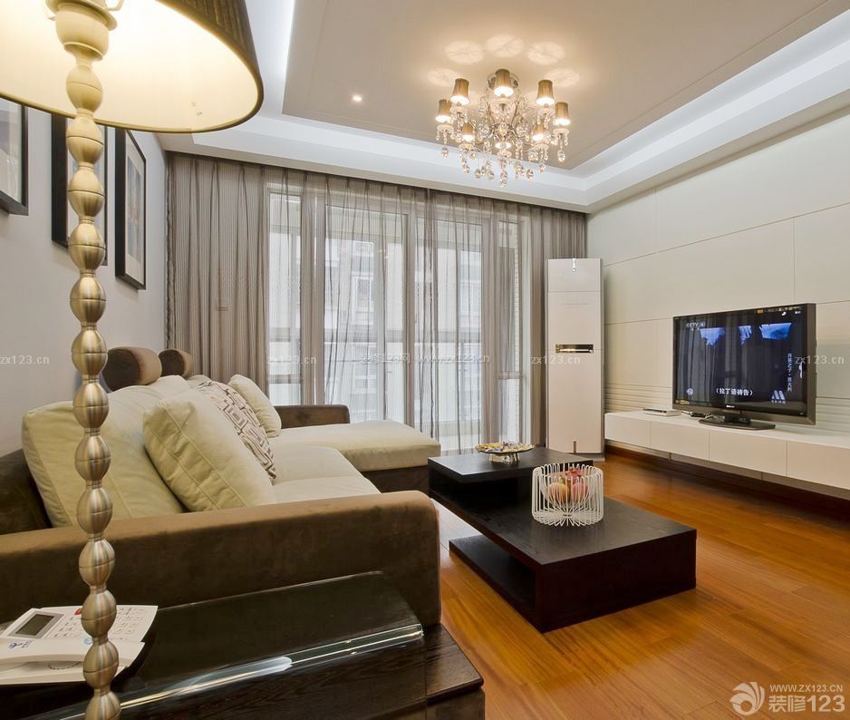 家装现代风格90平米小户型客厅简约装修效果图