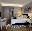 欧式风格90平小三居卧室壁纸设计装修效果图