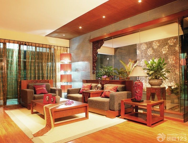 现代中式风格客厅颜色搭配