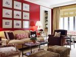 绚丽两居室装潢红色墙面设计