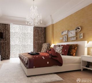 最新家装90平两室两厅卧室窗帘装修案例