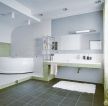 唯美复式房屋卫生间灰色地砖设计图