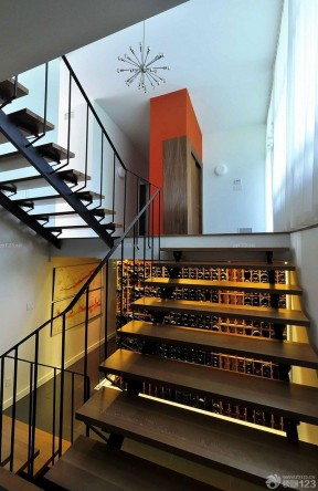 绚丽现代风格复式房楼梯设计