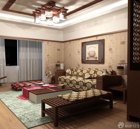 90平方米裝修效果圖 中式背景墻