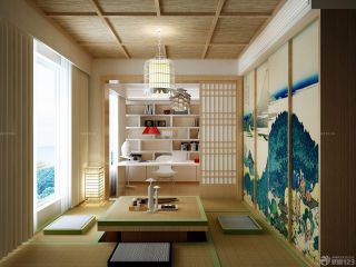 日式风格两居室房屋阳台休闲区设计装修效果图