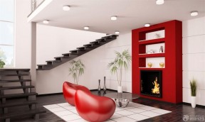 复式房子设计图 异型沙发装修效果图片