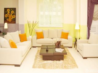 80平方米二手房客厅组合沙发装修效果图片