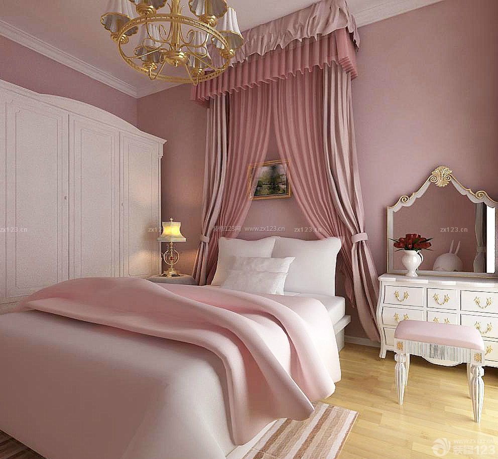 欧式风格90后女生卧室装修设计效果图片