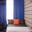 90后小卧室设计纯色窗帘装修效果图片