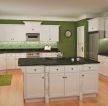 金牌整体厨房绿色橱柜装修效果图片