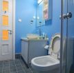 40-50平方小户型卫生间蓝色墙面装修效果图片