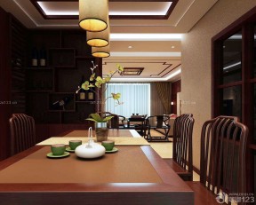 中式风格家装3万90平米餐厅装修效果图