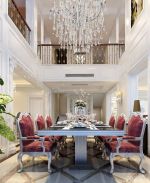 欧式豪宅别墅设计餐桌椅子装修效果图片