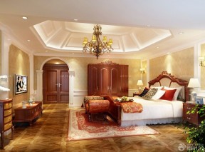 古典欧式别墅装修效果图 卧室吊顶