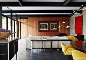现代混搭风格生态木别墅室内设计图片