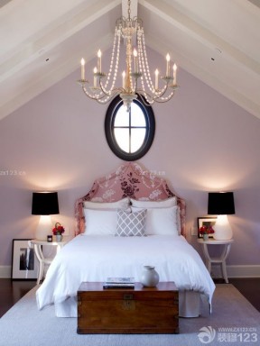 90平米房屋带阁楼装修效果图 美式卧室
