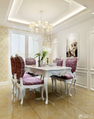 欧式家装交换空间80平米小户型餐桌椅子装修效果图片