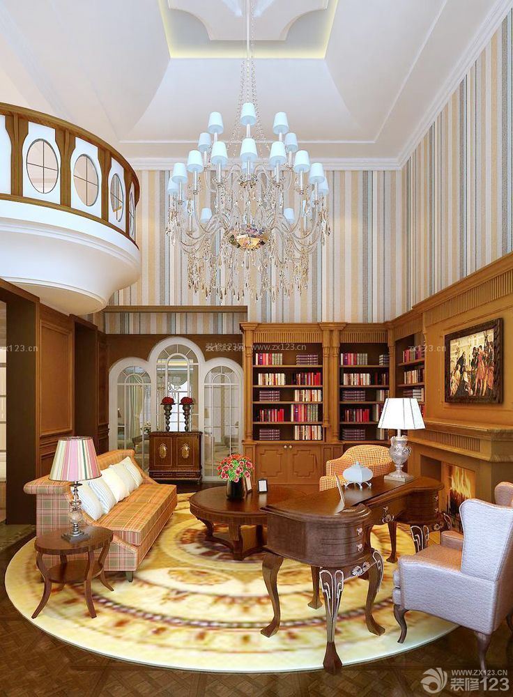 顶级别墅书房设计装修效果图片
