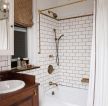 小户型浴缸卫生间瓷砖效果图片