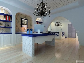 别墅厨房装修效果图 简约地中海风格