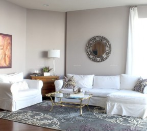 美式家装90平标准户型小客厅装修效果图片