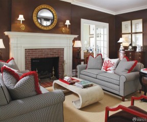 家装美式风格90平标准户型客厅装修效果图
