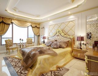 古典别墅双人床设计装修效果图片